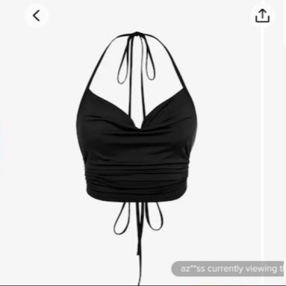 ZAFUL ribbed backless halter top - Picture 4 of 5